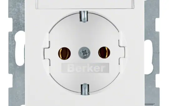 BERKER beschr. SCHUKO-Steckdose S/B 
