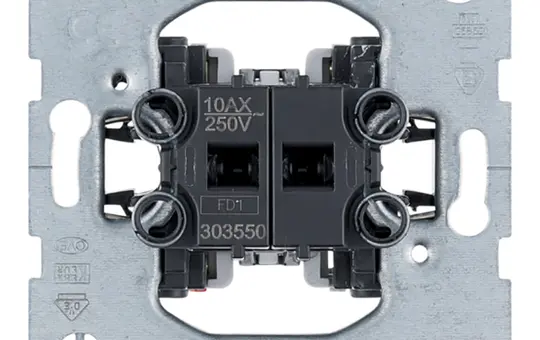 BERKER 303550 Wippschalter Serienschalter, ohne Krallen