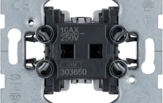 BERKER 303650 Wippschalter Wechselschalter, ohne Krallen