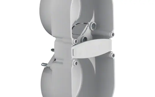 BERKER 9191502 Berührungsschutzdose Integro Flow 2-fach, 2 Zugentlastungen | Ø 45 mm