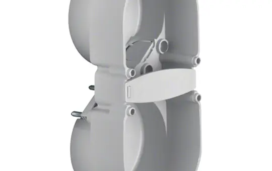 BERKER 9191501 Berührungsschutzdose Integro Flow 2-fach, Zugentlastung | Ø 49 mm