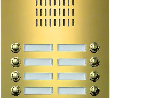 ELCOM 1112891 Audio-Außenstation ESTA 2-Draht 12-fach, 2-reihig | messing