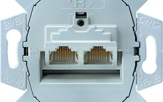 JUNG UAE8-8UPOK6 Netzwerkdose 2-fach, Cat.6a