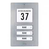 M-E 41067 Klingeltaster 3-fach, beleuchtet | edelstahl gebürstet
