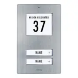 M-E 41066 Klingeltaster 2-fach, beleuchtet | edelstahl gebürstet