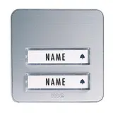 M-E 40655 Klingeltaster 2-fach | silber