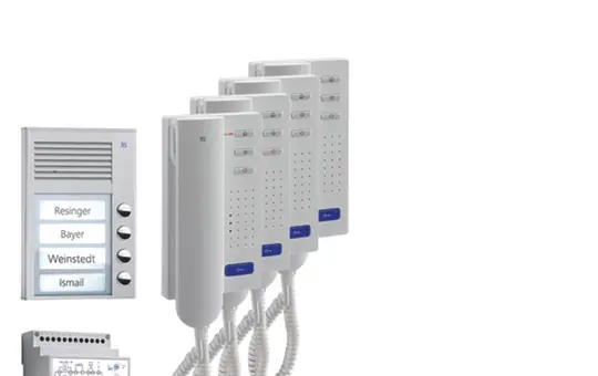 TCS PPA04-EN/02 Türsprechanlagen-Set Aufputz PPA 4-fach, Haustelefone