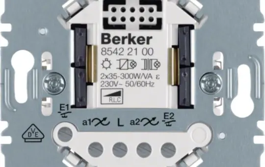 BERKER 85422100 Tastdimmer 2-fach, RLC, LED, 12-40 W
