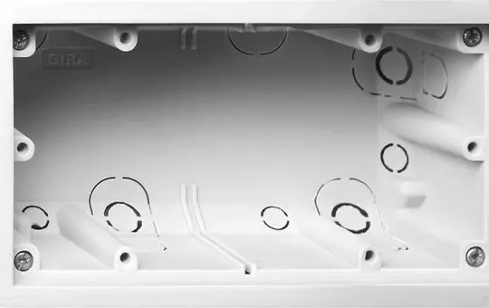 GIRA 289700 Gerätedose für flache Montag E2/E22 2-fach