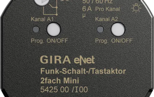 GIRA 542500 eNet-Schalt-/Tastaktor UP 2-fach