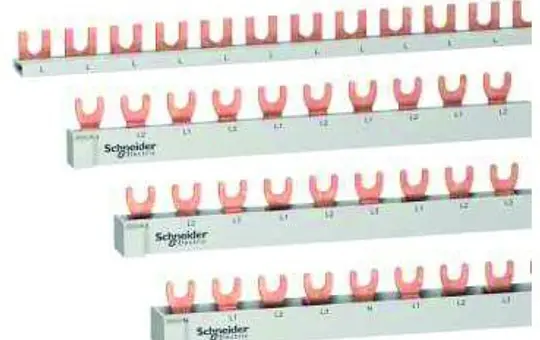 SCHNEIDER R9XFH312 Phasenschiene 63 A Gabel 3-polig 12 TE