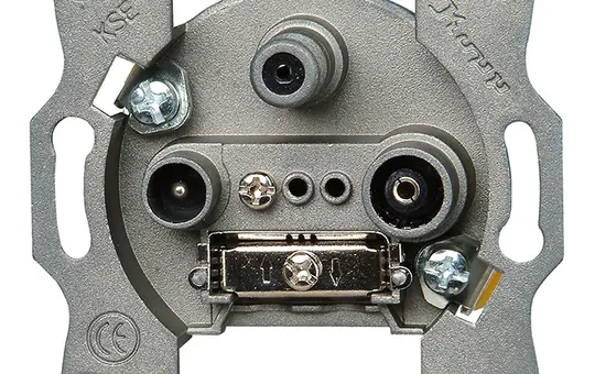 KOPP 916400181 Antennensteckdose TV/RF/SAT 3-fach, SAT, Enddose, digitaltauglich