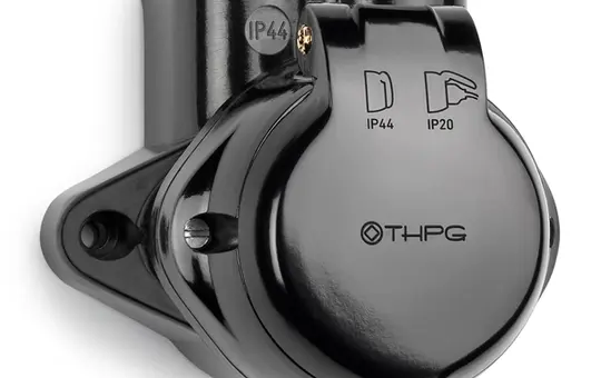 THPG 100939 Feuchtraum AP Steckdose Bakelit französisch Doppeleingang