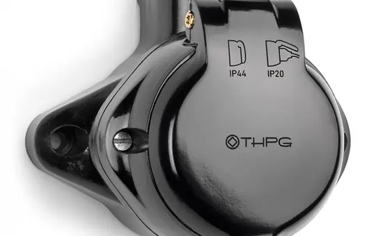 THPG 100828 Feuchtraum AP Steckdose Bakelit SCHUKO