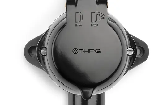 THPG 100829 Feuchtraum AP Steckdose Bakelit Schuko Durchgang