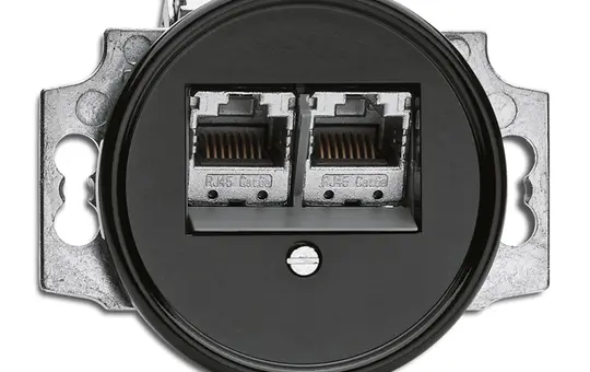 THPG 100722 Netzwerkdose Bakelit 2-fach