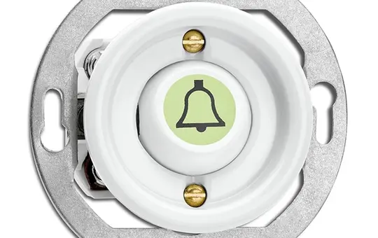 THPG 100979 Wipptaster mit Beschriftung Porzellan Schließer, Glocke, nachleuchtend