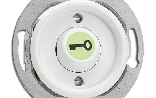 THPG 100984 Wipptaster mit Beschriftung Duroplast Schließer, Schlüssel, nachleuchtend