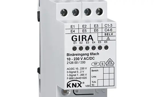 GIRA 212600 KNX-Binäreingang 10-230 V 6-fach