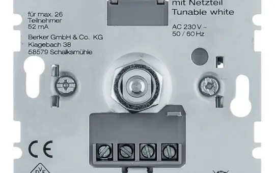 BERKER 2998 DALI-Drehpotenziometer Standard, Busspannungsversorgung