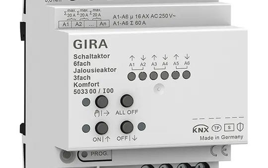GIRA 503300 KNX-Universalaktor 6-fach, Komfort