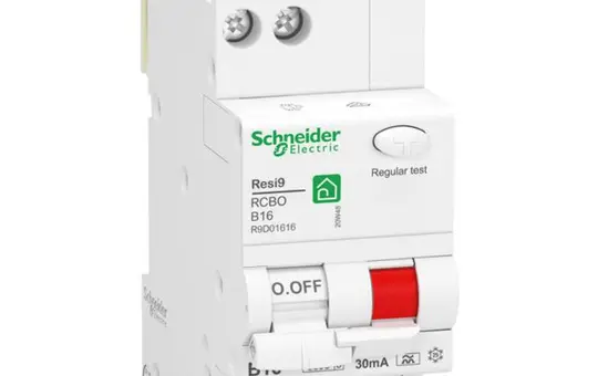 SCHNEIDER R9D01616 FI/LS-Schalter Resi9 Typ A B-Char. 1-pol. 16 A, 30 mA