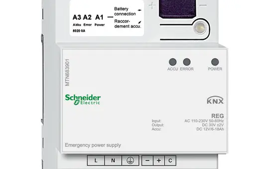SCHNEIDER MTN683901 KNX-Notstromversorgung Standard
