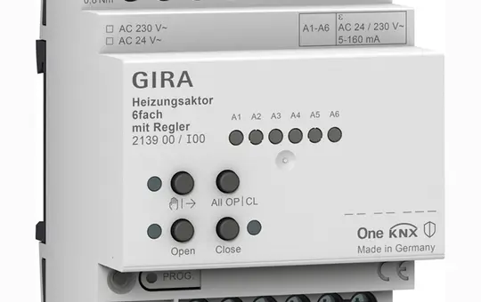 GIRA 213900 KNX-Heizungsaktor für GIRA One 6-fach
