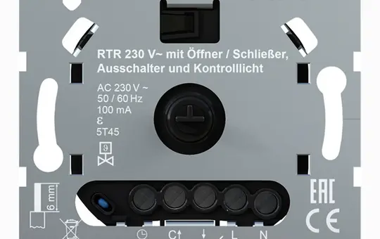 GIRA 247200 Raumtemperaturregler Öffner/Schließer, 230 V, Aussch., Kontrolllicht