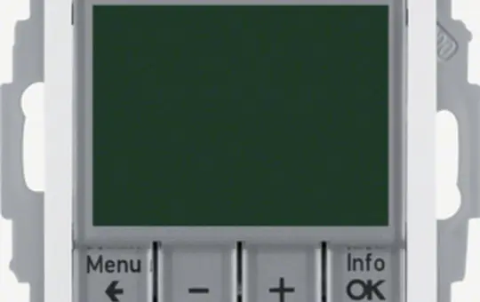 BERKER 20441909 Raumtemperaturregler S.1/B.3/B.7 Schließer, 230 V, gr. Display, Zeitprogramme | polarweiß matt