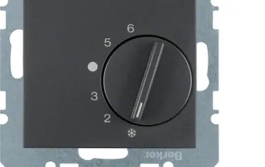 BERKER 20261606 Raumtemperaturregler S.1/B.3/B.7 Wechsler, 230 V | anthrazit matt