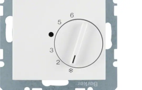 BERKER 20268989 Raumtemperaturregler S.1/B.3/B.7 Wechsler, 230 V | polarweiß glänzend