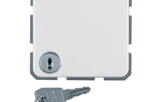 BERKER 476309 SCHUKO-Steckdose wg UP IP44 Klappdeckel, Schloss, gleiche Schließungen | polarweiß glänzend