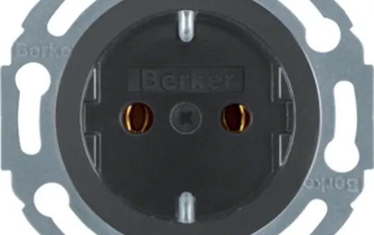 BERKER 475501 SCHUKO-Steckdose 1930 Berührungsschutz | schwarz glänzend