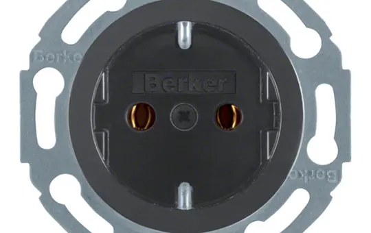 BERKER 474521 SCHUKO-Steckdose 1930 Standard | schwarz glänzend