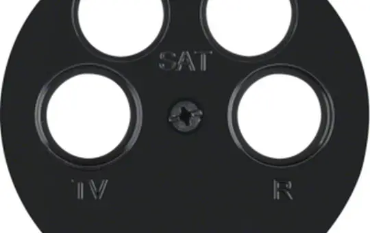 BERKER 14842045 Antennenabdeckung 1930 4-fach | schwarz glänzend