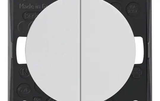 BERKER 936752509 Wipptaster Integro Flow 2 Schließer | polarweiß glänzend