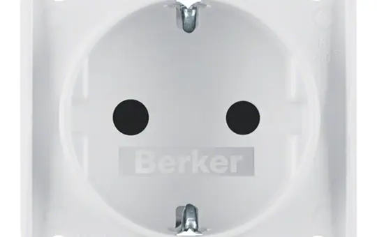 BERKER 947792502 SCHUKO-Steckdose Integro Flow Berührungsschutz | polarweiß matt