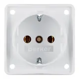 BERKER 941852502 SCHUKO-Steckdose Integro Flow Schraubklemmen | polarweiß matt