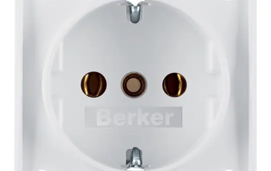 BERKER 941852502 SCHUKO-Steckdose Integro Flow Schraubklemmen | polarweiß matt