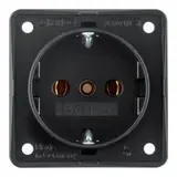 BERKER 9418505 SCHUKO-Steckdose Integro Flow Schraubklemmen | schwarz matt