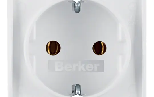 BERKER 947782502 SCHUKO-Steckdose Integro Flow Standard | polarweiß matt