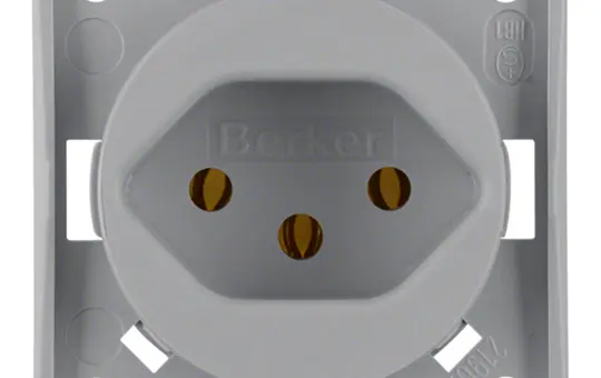 BERKER 962492506 internationale Steckdose Integro Flow CH, Typ 13 | grau matt