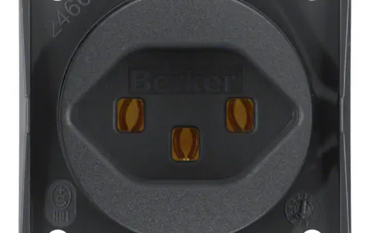 BERKER 962592505 internationale Steckdose Integro Flow CH, Typ 23 | anthrazit glänzend