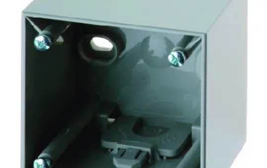 BERKER 911512507 Aufputzgehäuse Integro Flow 1-fach, hoch, Leitungseinführung | grau glänzend