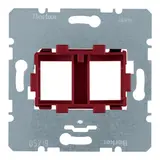 BERKER 454101 Tragplatte für Modular-Jack 2-fach | rot transparent