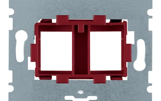 BERKER 454101 Tragplatte für Modular-Jack 2-fach | rot transparent