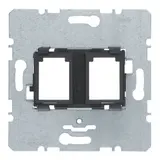 BERKER 454202 Tragplatte für Modular-Jack 2-fach | schwarz