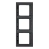 BERKER 13337006 Abdeckrahmen K.1 3-fach, senkrecht | anthrazit matt