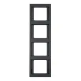 BERKER 13437006 Abdeckrahmen K.1 4-fach, senkrecht | anthrazit matt